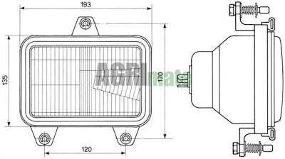 Technical drawing for HEADLIGHT OPTIC
FRONT – 193 X 135 MM – LH & RH