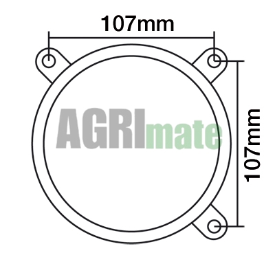 Technical drawing for HEADLIGHT OPTIC
RH DRIVE-LH FLAT GLASS – Ø 126 MM