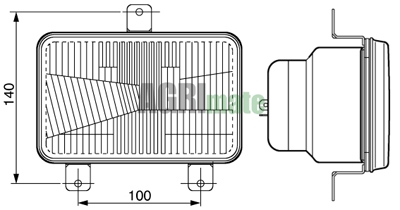 Technical drawing for HEADLIGHT OPTIC
LH DRIVE – 167 X 107 MM