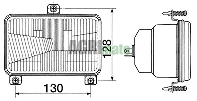 Technical drawing for HEADLIGHT OPTIC
FRONT – 130 X 128 MM – LH