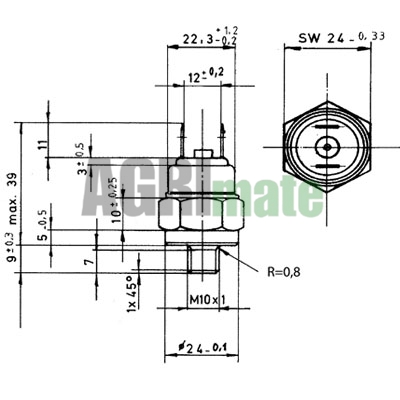 Technical drawing for OIL PRESSURE SWITCH