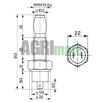Technical drawing for SAFETY SWITCH