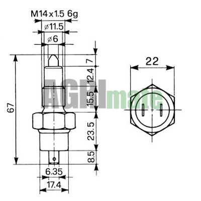 Technical drawing for SAFETY SWITCH