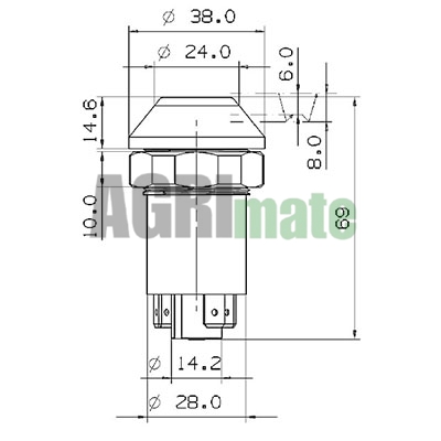 Technical drawing for 4WD SWITCH