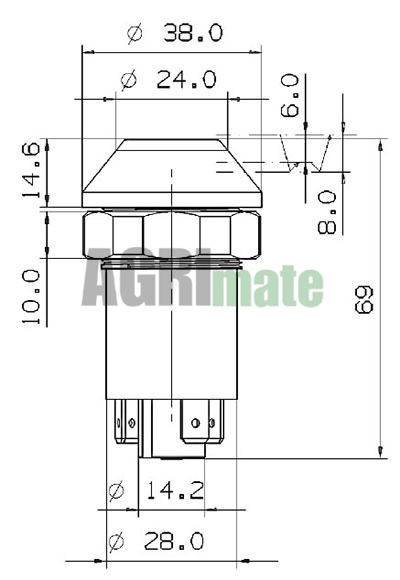 Technical drawing for LIFT SWITCH