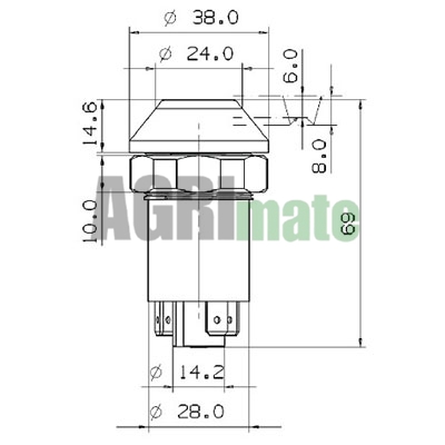 Technical drawing for DIFF LOCK SWITCH