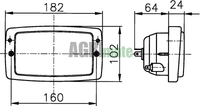Technical drawing for HEADLIGHT