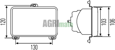 Technical drawing for HEADLIGHT OPTIC
FRONT – 130 X 120 MM