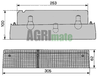 Technical drawing for REAR LIGHT
RIGHT WITH NUMBER PLATE LIGHT