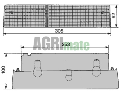 Technical drawing for REAR LIGHT
LEFT WITH NUMBER PLATE LIGHT