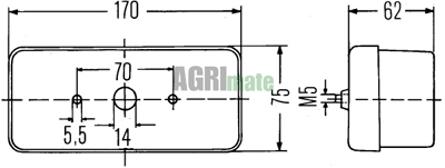 Technical drawing for FRONT LIGHT
LH/RH – 170 X 75 MM