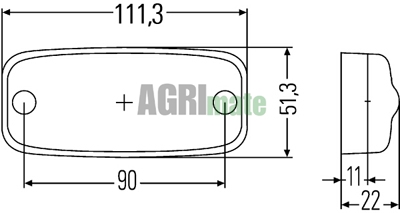 Technical drawing for SIDE LED MARKER LIGHT
24V