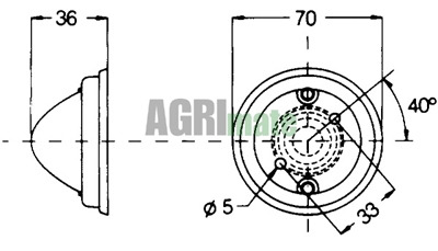 Technical drawing for FRONT LIGHT INDICATOR
Ø 63 MM