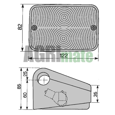Technical drawing for FRONT LIGHT
LH – 122 X 82 MM