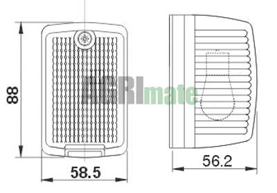 Technical drawing for INDICATOR LIGHT
RH