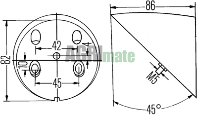 Technical drawing for LIGHT  BRACKET
45°
