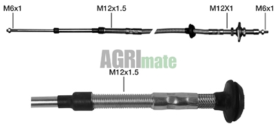 Technical drawing for PTO CABLE
L 1280 mm