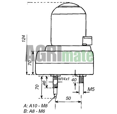 Technical drawing for WIPER MOTOR
12 V – 105 °