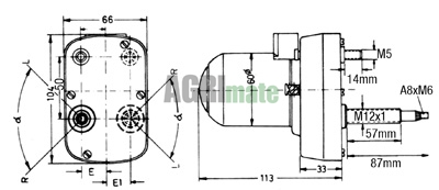 Technical drawing for WIPER MOTOR
12 V – 108 °