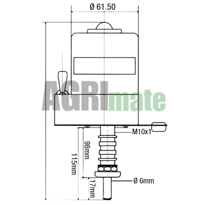 Technical drawing for WIPER MOTOR
12 V – 110 °