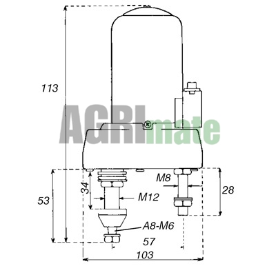 Technical drawing for WIPER MOTOR
12 V – 135 °