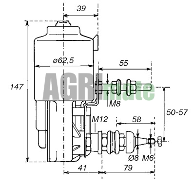 Technical drawing for WIPER MOTOR
12 V – 110 °