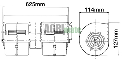 Technical drawing for BLOWER MOTOR