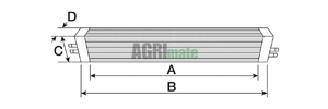 Technical drawing for AIR CONDITIONING EVAPORATOR