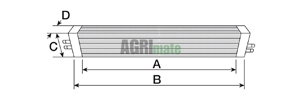 Technical drawing for AIR CONDITIONING CONDENSER