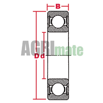 Technical drawing for FLYWHEEL BEARING
15 x 35 x 11 mm