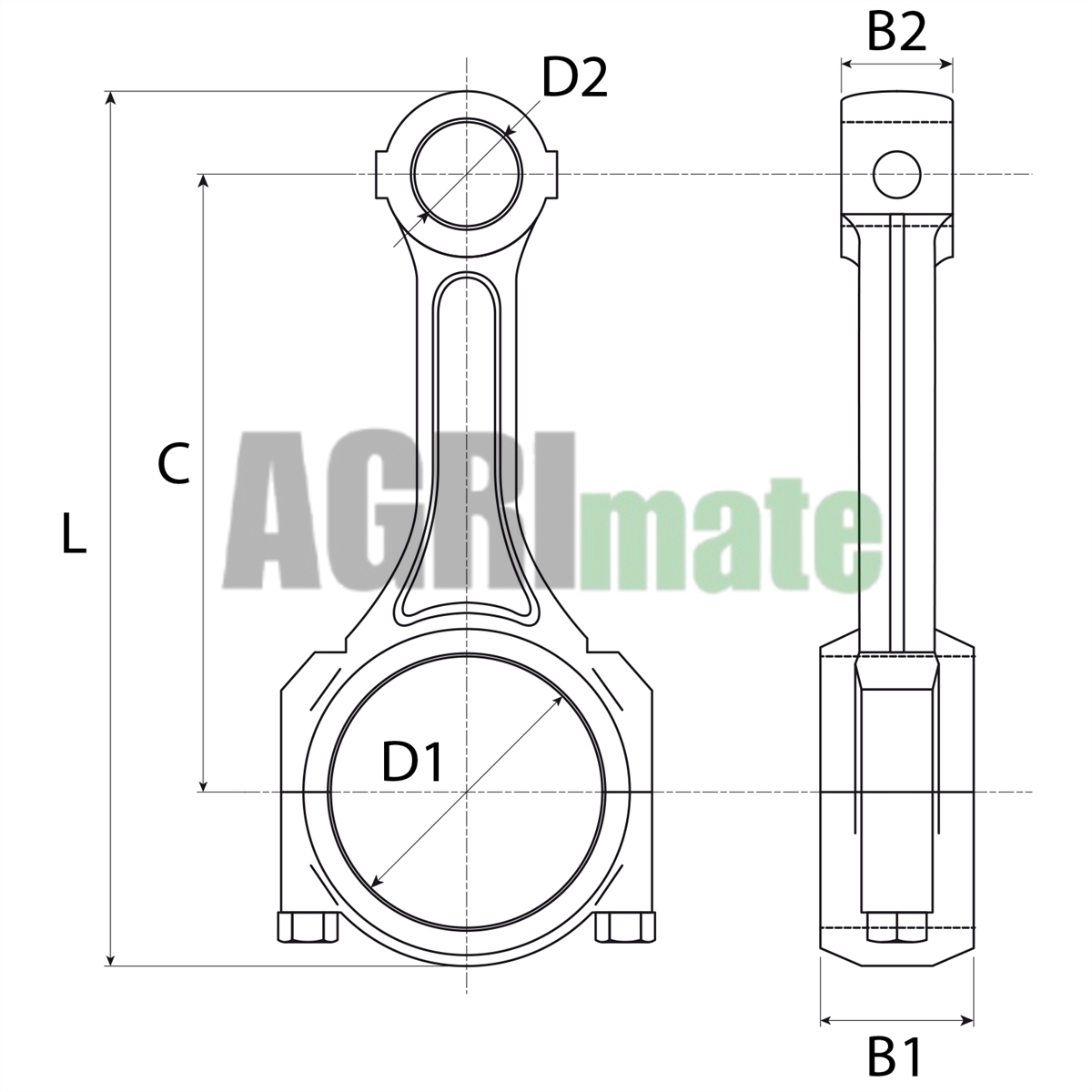 Technical drawing for CONNECTING ROD
Ø 67 X 38 MM – STROKE 219.75 MM