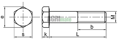 Technical drawing for METRIC BOLT