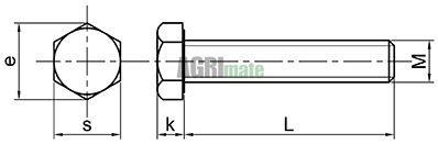 Technical drawing for HEXAGON BOLT
M14 – L 35 MM