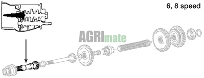 Technical drawing for PTO INPUT SHAFT
Z=17