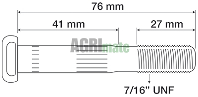 Technical drawing for CONNECTING ROD BOLT
7/16”UNF – L 76 MM