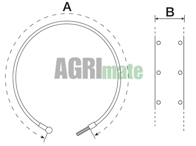 Technical drawing for BRAKE BAND
L 520 MM