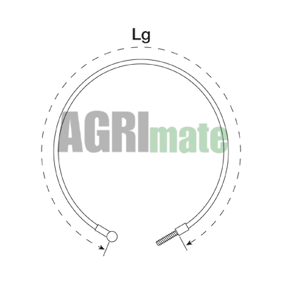 Technical drawing for BRAKE BAND
RIGHT – 735 mm