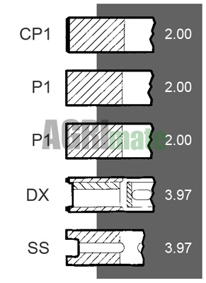 Technical drawing for PISTON RING SET
Ø 80.96 MM – STD