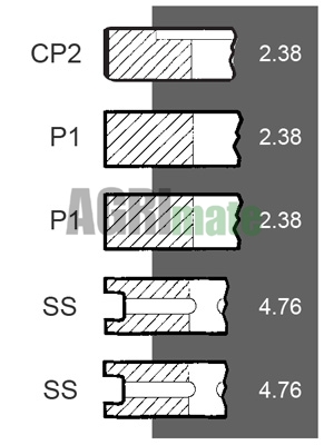 Technical drawing for PISTON RING SET
Ø 85.72 MM – STD