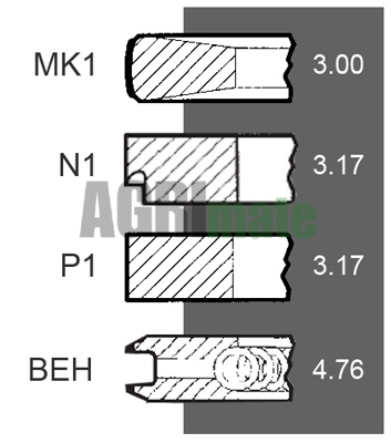 Technical drawing for PISTON RING SET
Ø 98.42 MM – STD