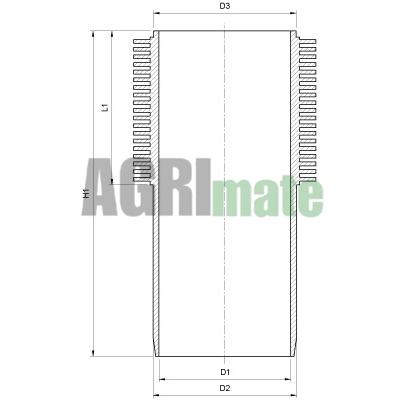 Technical drawing for FINISHED CYLINDER LINER
Ø 95 X 106 MM – L 212 MM