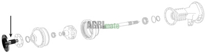 Technical drawing for REAR WHEEL SHAFT