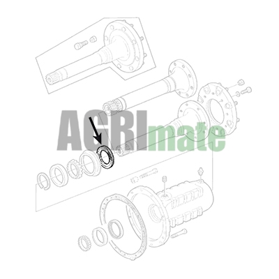 Technical drawing for Axle Seal  AT26827