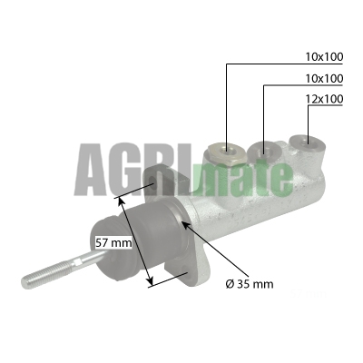 Technical drawing for MASTER BRAKE CYLINDER