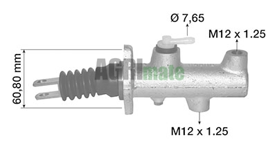 Technical drawing for MASTER BRAKE CYLINDER