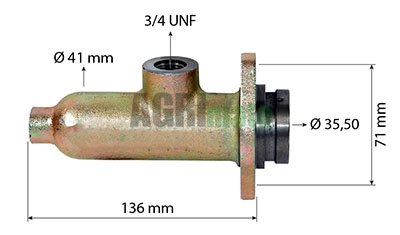 Technical drawing for MASTER BRAKE CYLINDER
L 155 MM