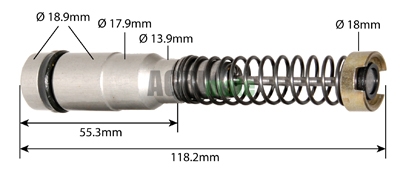 Technical drawing for REPAIR KIT
BRAKE CYLINDER – DOT4