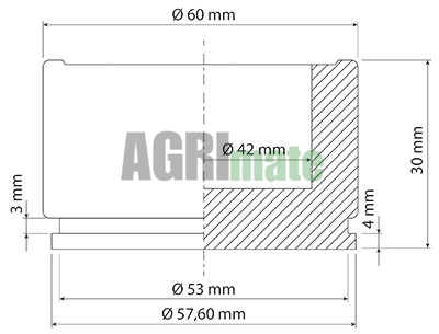 Technical drawing for BRAKE CALIPER REPAIR KIT
PISTON Ø 60 MM