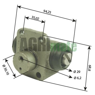 Technical drawing for BRAKE SLAVE CYLINDER
