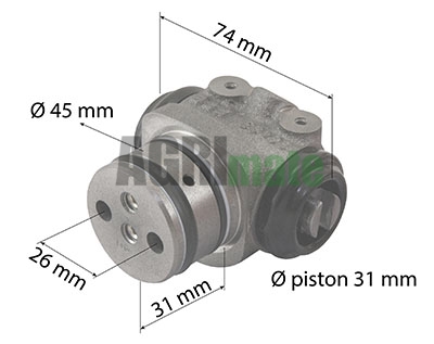 Technical drawing for BRAKE SLAVE CYLINDER
